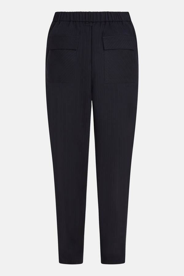 Penn & Ink TROUSERS (W25N1631) NAVY STRIPE