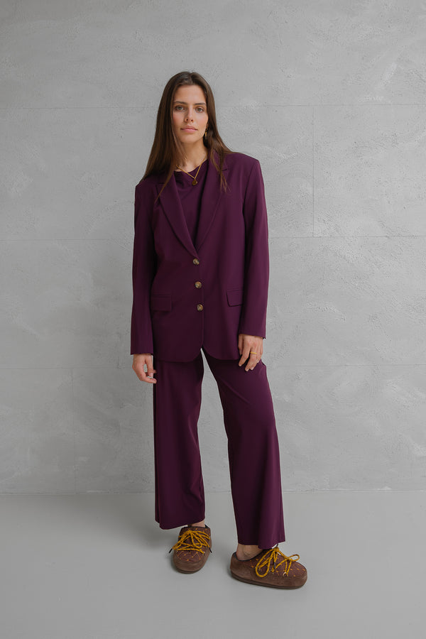 Penn & Ink TROUSERS (W25N1643) AUBERGINE