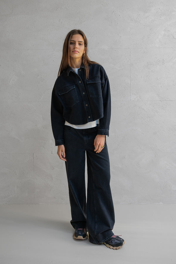 Penn & Ink TROUSERS (W25Z780) BLACK JEANS