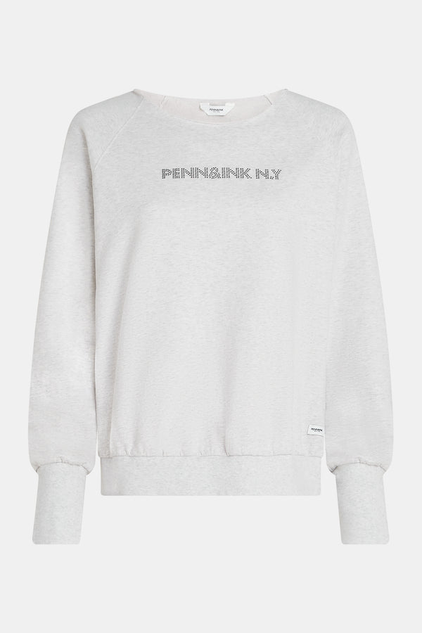 Penn & Ink SWEATER MELANGE PRINT (W25F1753LTD-M) GREY MELANGE