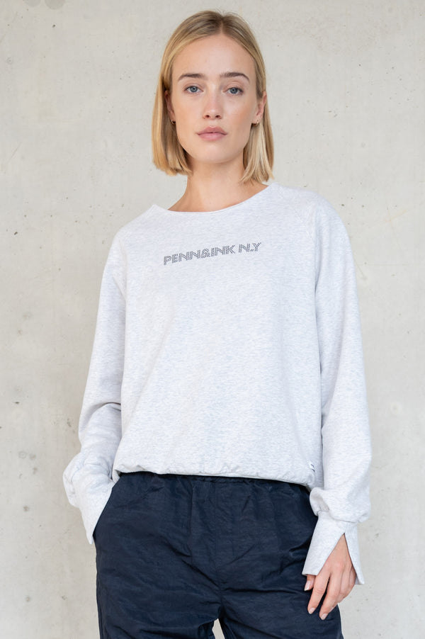 penn & ink SWEATER MELANGE PRINT (W25F1753LTD-M) GREY MELANGE