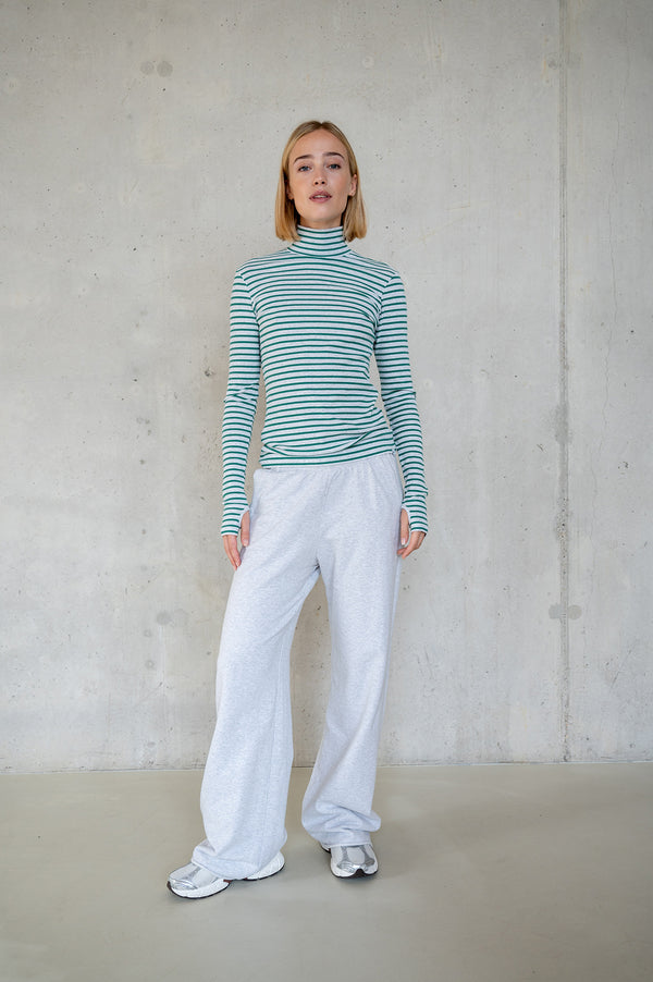 Penn & Ink TROUSERS MELANGE (W25F1766LTD-M) GREY MELANGE - ECRU