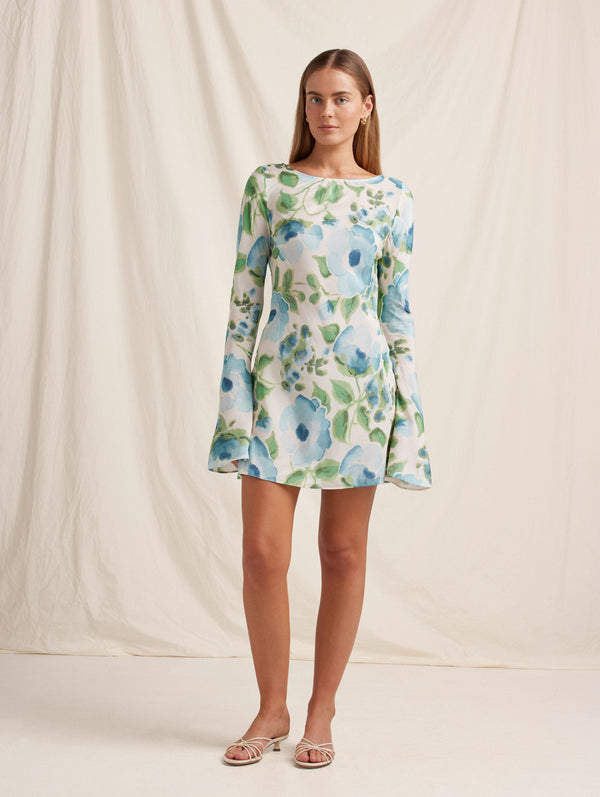 Peony Swimwear Memento Long Sleeve Mini Dress Isles