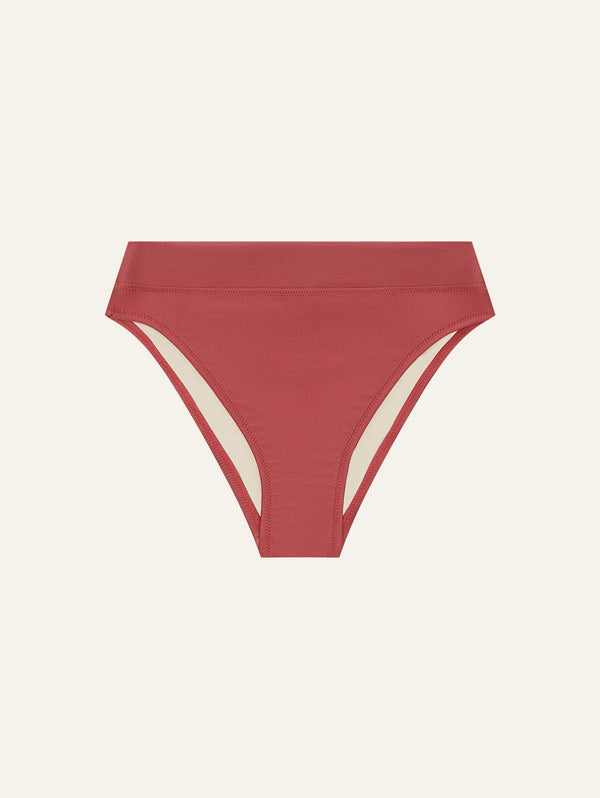 peony swimwear Boudoir Mid High Cut Pant Rose