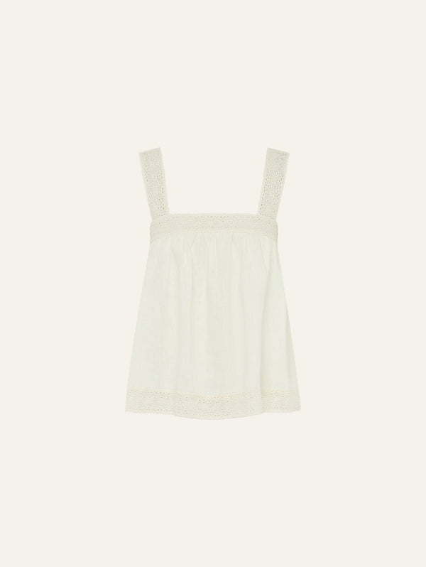 peony swimwear Broderie Cami Gardenia