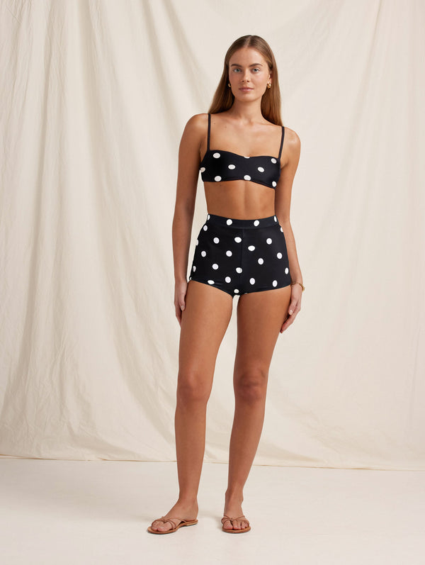 Peony Swimwear Keepsake Crop Macaroon