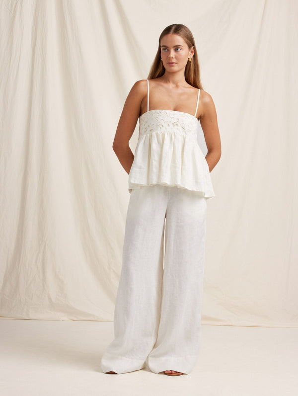 Peony Swimwear Memoir Babydoll Cami Creme