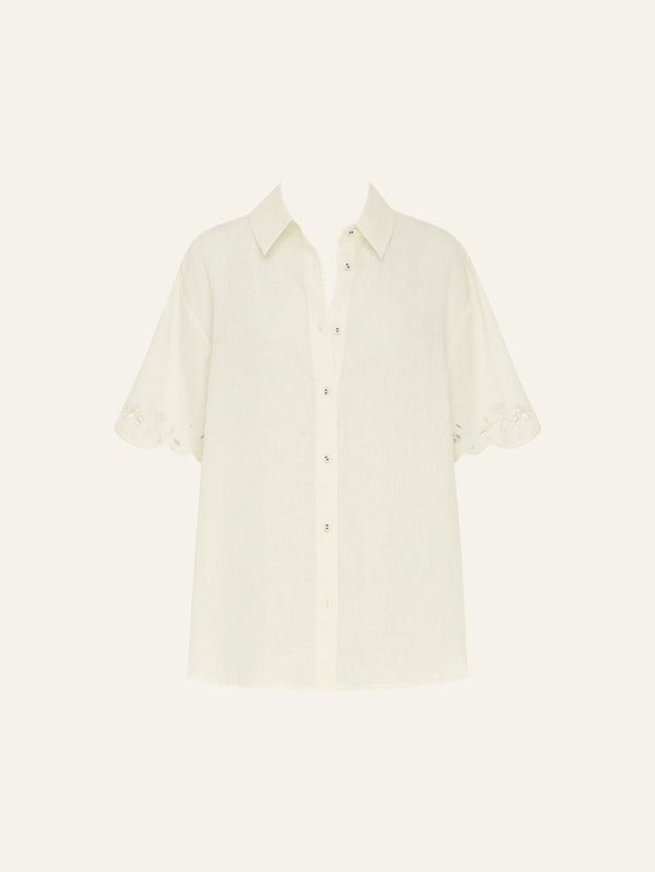 peony swimwear Memoir Shirt Creme