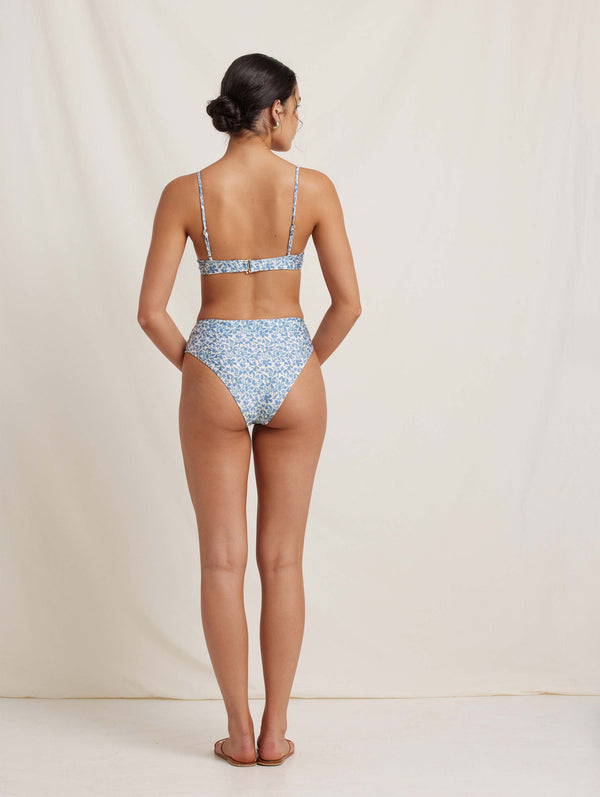 Peony Swimwear Mid High Cut Pant Bluebell