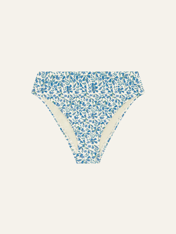 peony swimwear Mid High Cut Pant Bluebell