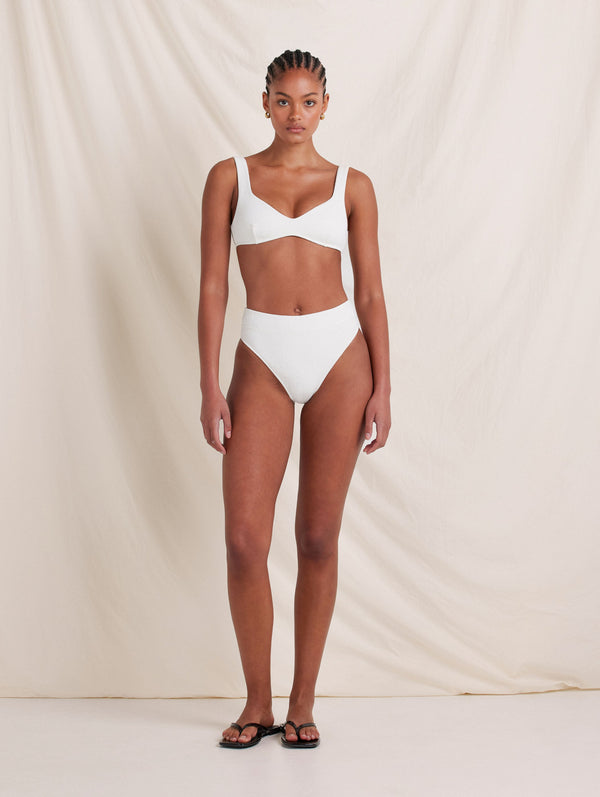 Peony Swimwear Mid High Cut Pant Camellia