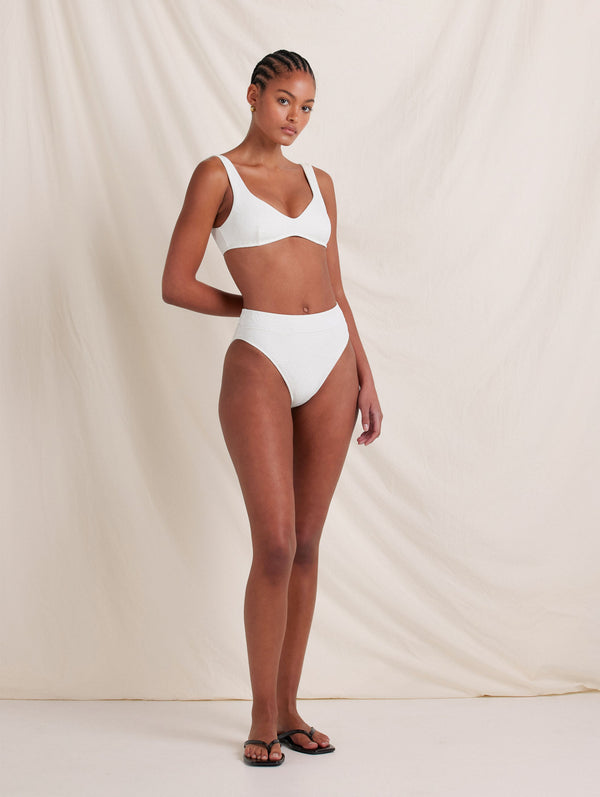 Peony Swimwear Mid High Cut Pant Camellia