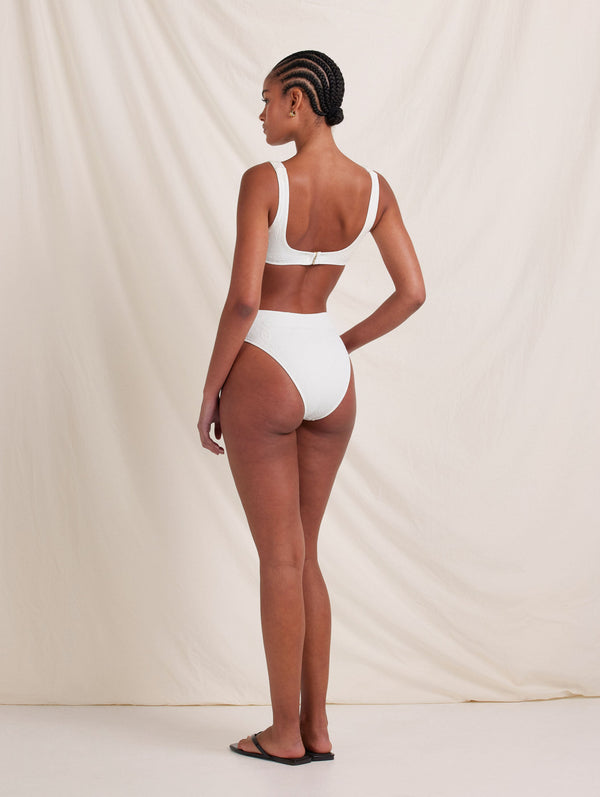 Peony Swimwear Mid High Cut Pant Camellia