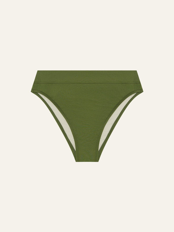 peony swimwear Mid High Cut Pant Olivine