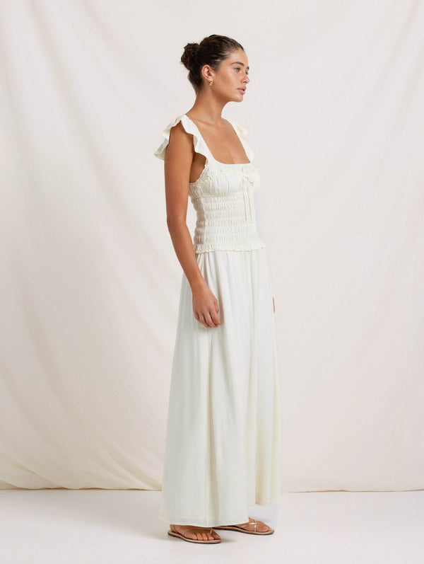 Peony Swimwear Olivia Midi Dress Gardenia