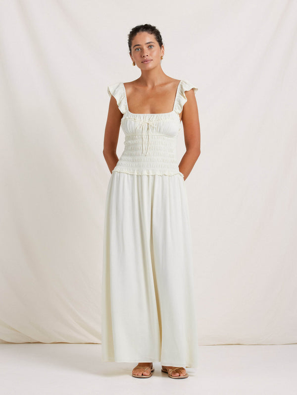 Peony Swimwear Olivia Midi Dress Gardenia