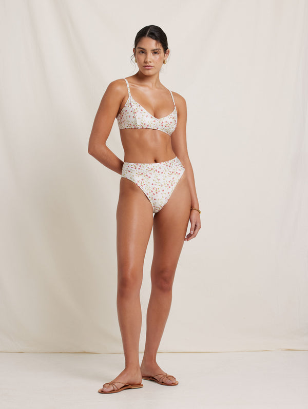 Peony Swimwear Piped Bralette Sweet Pea