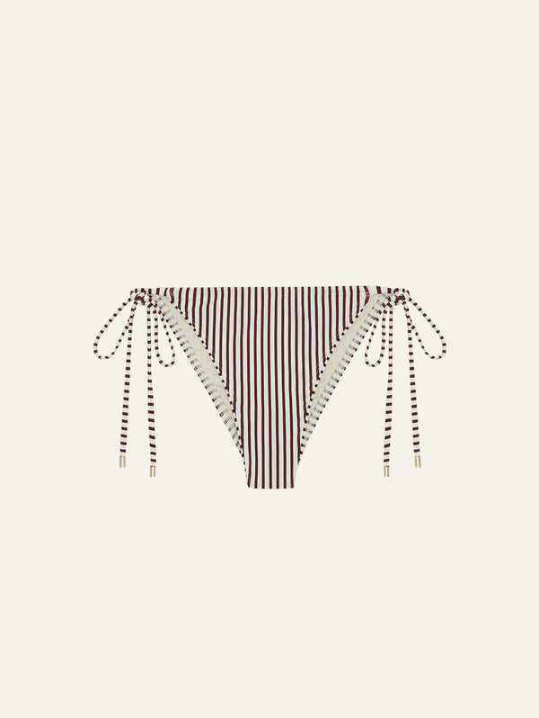 peony swimwear Piped Essential String Pant Cocoa