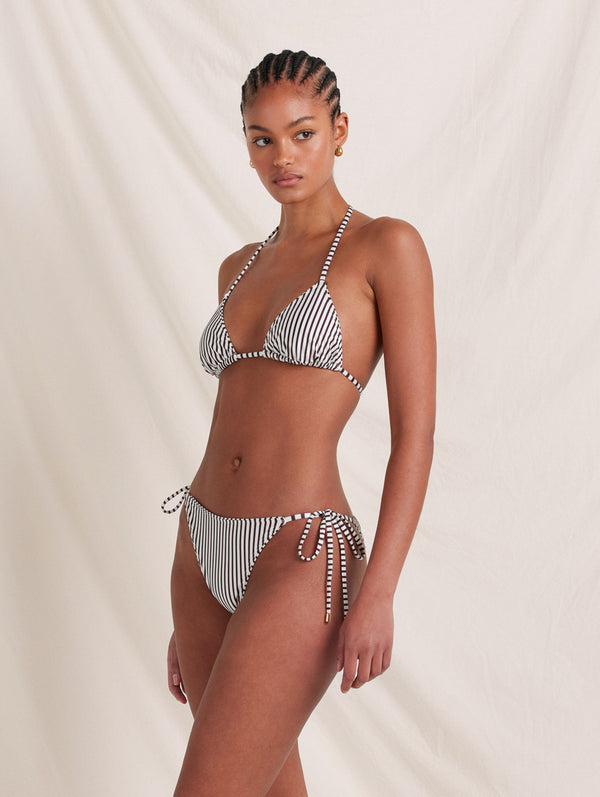 Peony Swimwear Piped Essential String Tri Cocoa