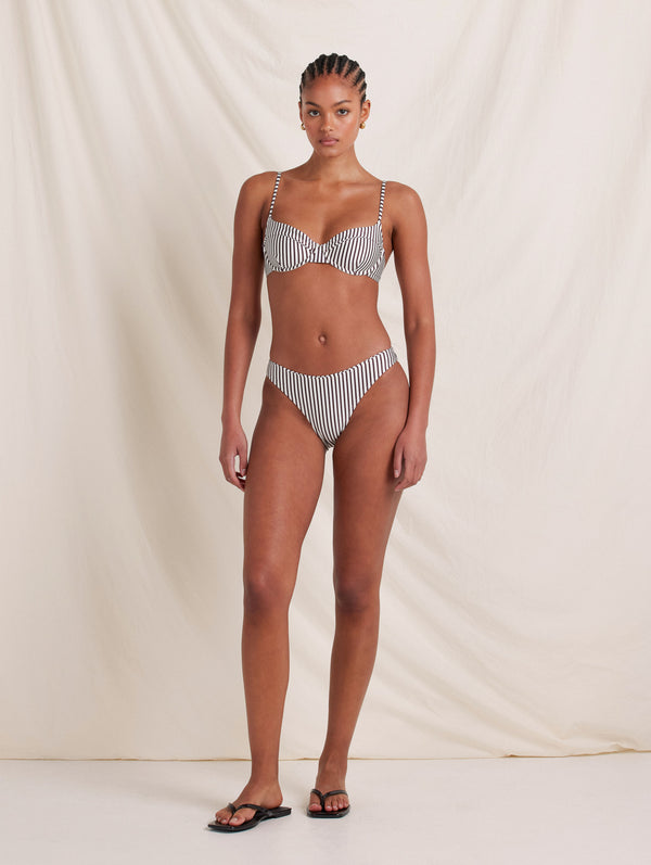Peony Swimwear Piped Staple Pant Cocoa