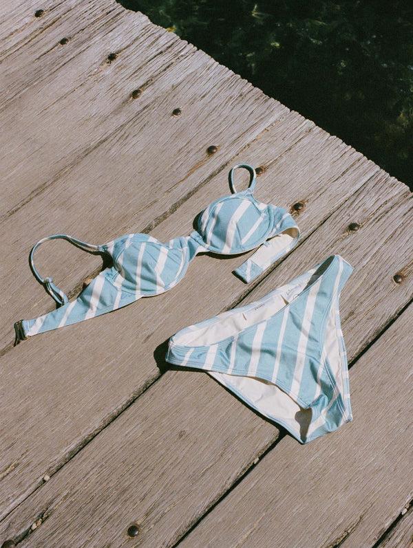 Peony Swimwear Piped Vacation Balconette Mineral