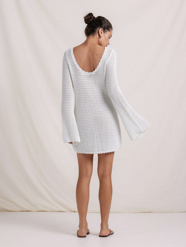 Peony Swimwear Pointelle Rosie Mini Dress Seashell