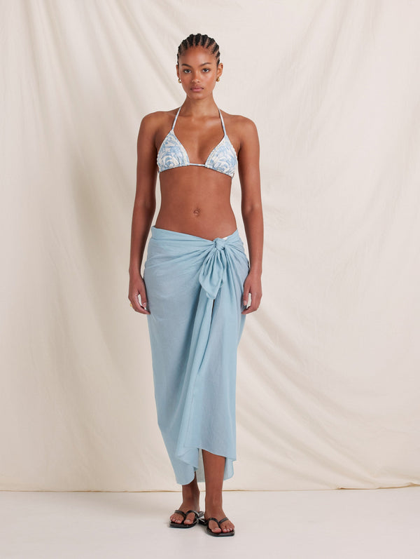 Peony Swimwear Sarong Dusty Blue