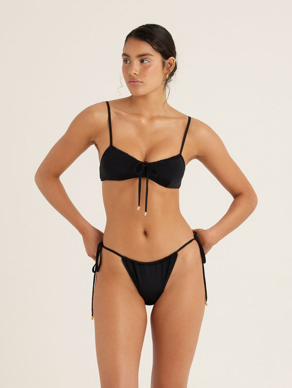 Peony Swimwear Solstice Crop Noir