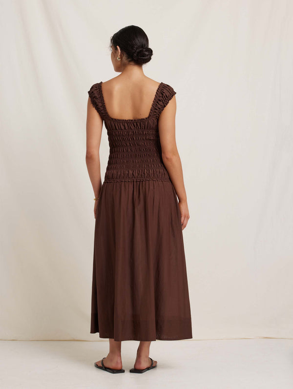 Peony Swimwear Sonnet Midi Dress Pecan