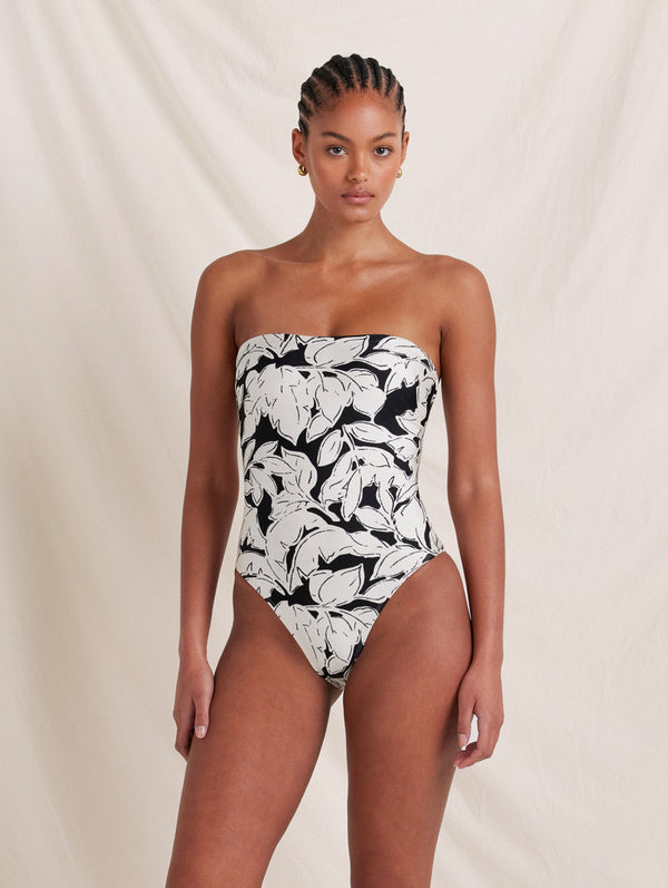 Peony Swimwear Strapless One Piece Duet