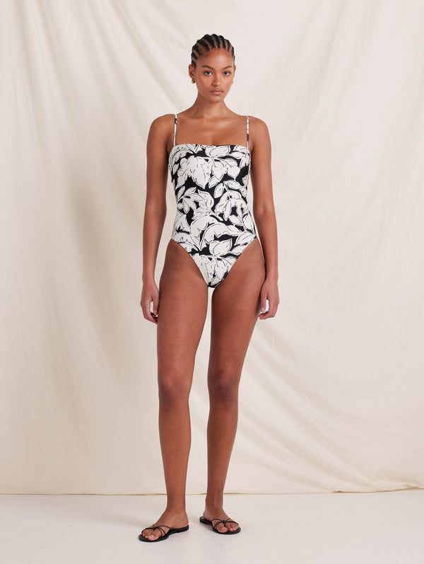 Peony Swimwear Strapless One Piece Duet