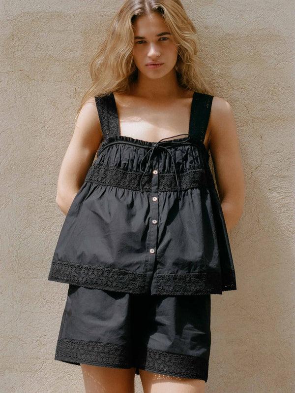 Peony Swimwear Summer Cami Noir