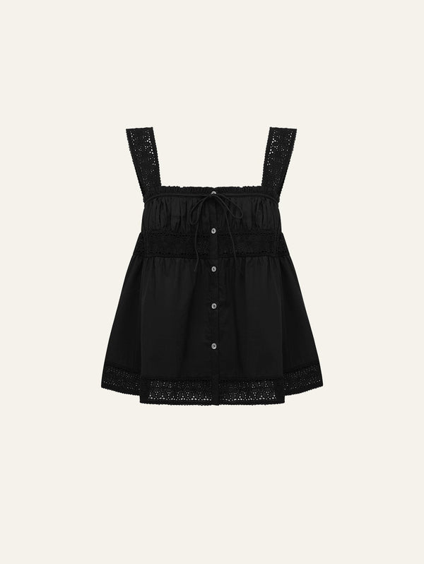 peony swimwear Summer Cami Noir