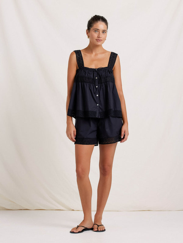 Peony Swimwear Summer Short Noir