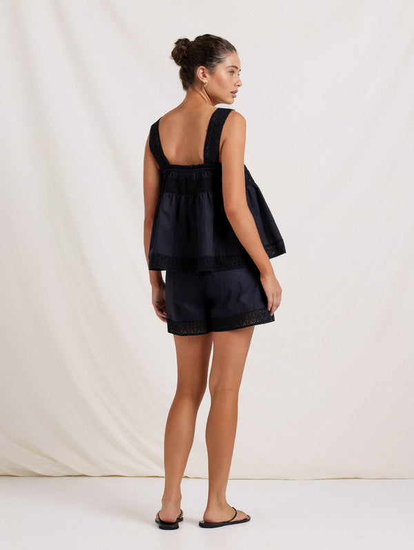 Peony Swimwear Summer Short Noir