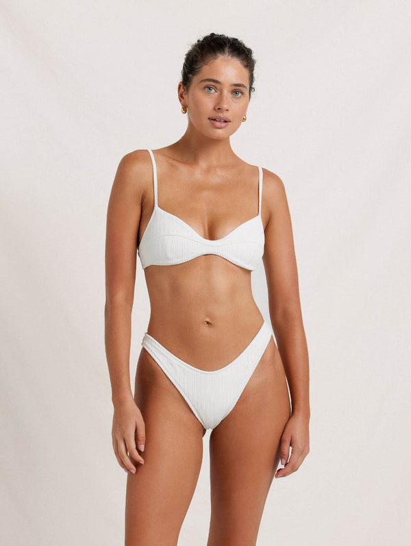 Peony Swimwear Summertime Crop Vintage Cream