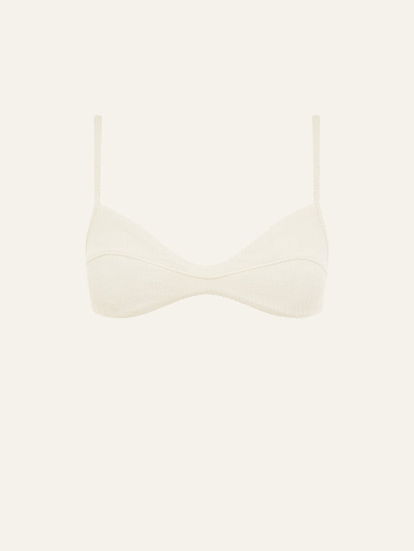 peony swimwear Summertime Crop Vintage Cream