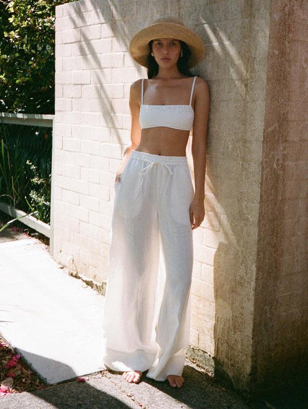 Peony Swimwear Summertime Pant Creme