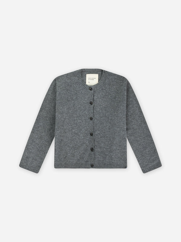 People's Republic Of Cashmere Kids Cardigan - Heather Grey