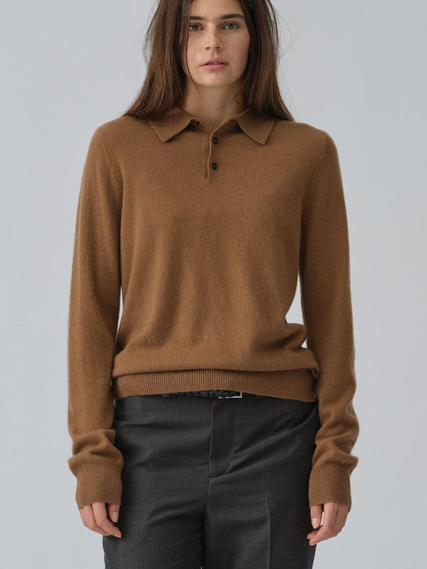 people's republic of cashmere Original Polo - Caramel