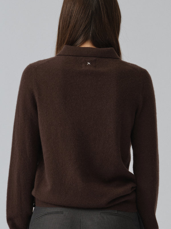 People's Republic Of Cashmere Original Polo - Dark Brown