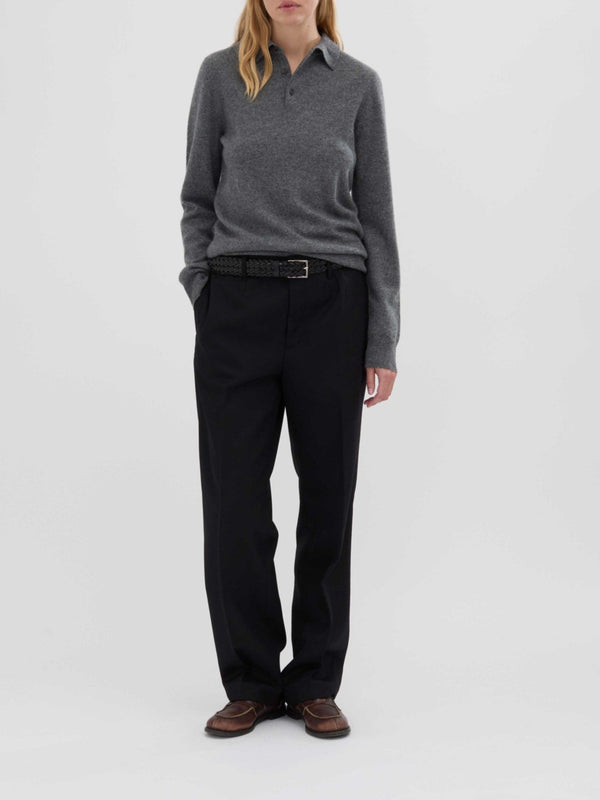 People's Republic Of Cashmere Original Polo - Heather Grey