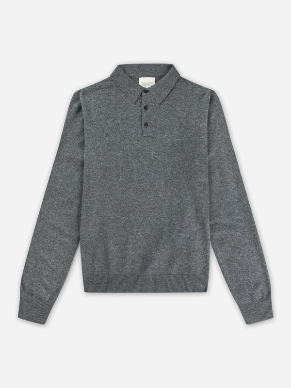 People's Republic Of Cashmere Original Polo - Heather Grey