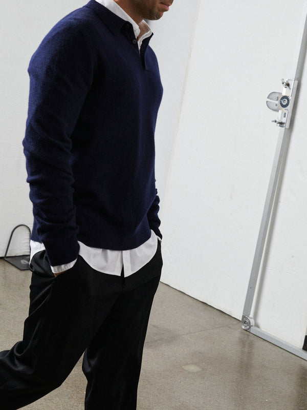 People's Republic Of Cashmere Original Polo - Navy Blue