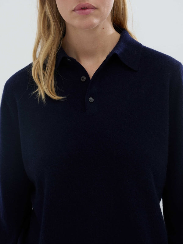 people's republic of cashmere Original Polo - Navy Blue