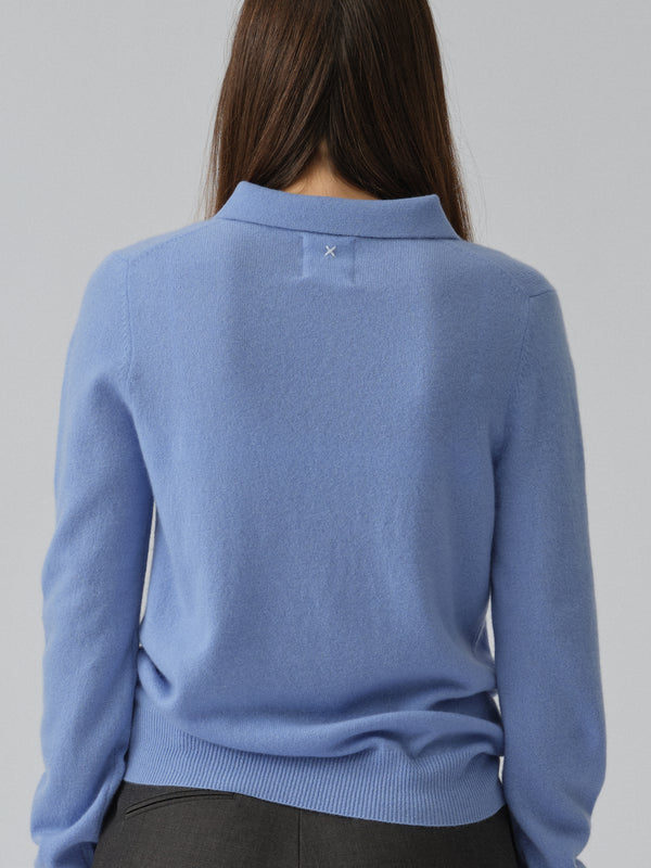 People's Republic Of Cashmere Original Polo - Soft Blue