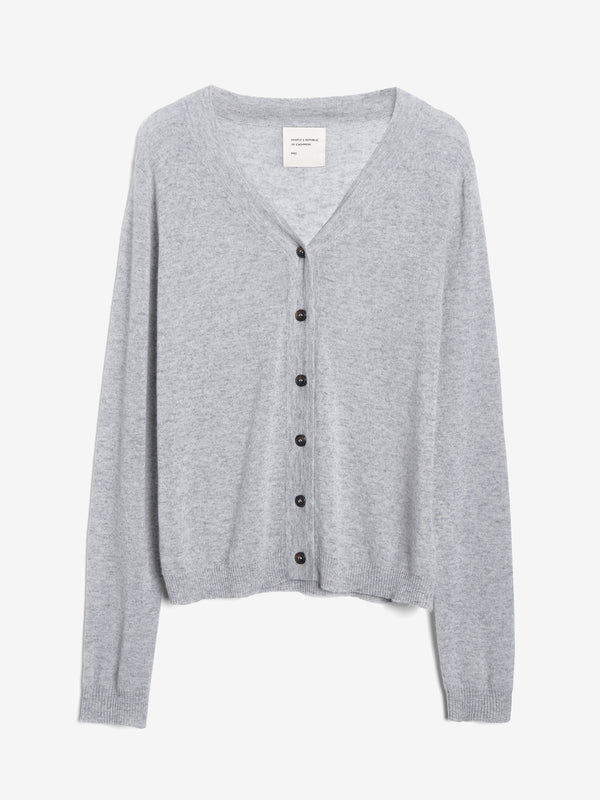 People's Republic Of Cashmere Air V-Cardigan - Grey