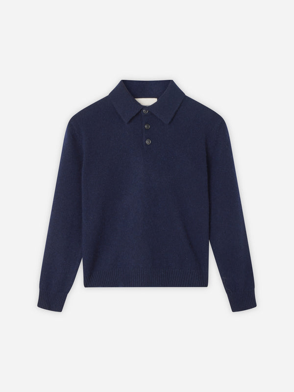 People's Republic Of Cashmere Kids Polo - Navy Blue