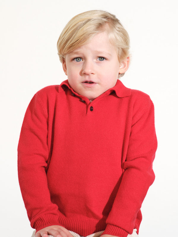 People's Republic Of Cashmere Kids Polo - Red