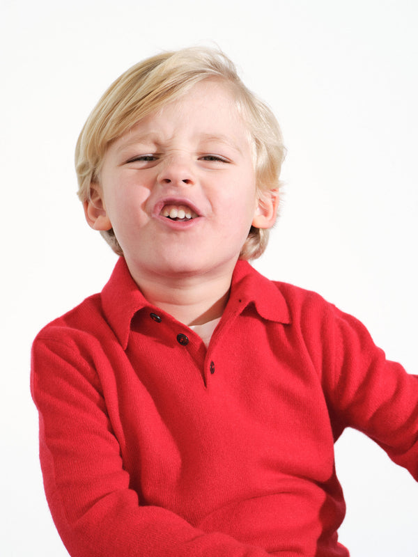 People's Republic Of Cashmere Kids Polo - Red
